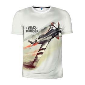 Мужская футболка 3D спортивная с принтом War Thunder в Тюмени, 100% полиэстер с улучшенными характеристиками | приталенный силуэт, круглая горловина, широкие плечи, сужается к линии бедра | war thunder | гром войны