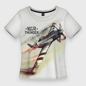 Женская футболка 3D Slim с принтом War Thunder в Тюмени,  |  | war thunder | гром войны