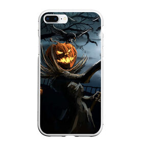 Чехол для iPhone 7Plus/8 Plus матовый с принтом Jack в Тюмени, Силикон | Область печати: задняя сторона чехла, без боковых панелей | halloween | pumpkin | witch | ведьма | демон | кот | тыква | хэллоуин | череп