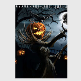 Скетчбук с принтом Jack в Тюмени, 100% бумага
 | 48 листов, плотность листов — 100 г/м2, плотность картонной обложки — 250 г/м2. Листы скреплены сверху удобной пружинной спиралью | halloween | pumpkin | witch | ведьма | демон | кот | тыква | хэллоуин | череп