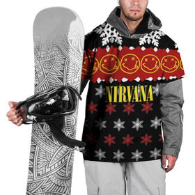 Накидка на куртку 3D с принтом Nirvana праздничный в Тюмени, 100% полиэстер |  | cobain | kurt | nirvana | альтернативный | боритон | гранж | группа | дональд | знак | кобейн | красный | крист новоселич | курт | музыка | музыкант | надпись | нирвана | новогодний | новый год | певец | праздник