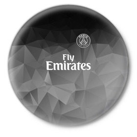 Значок с принтом PSG 2018 Original #5 в Тюмени,  металл | круглая форма, металлическая застежка в виде булавки | fc | fly emirates | paris | psg | лого | париж | псж | спорт | спортивные | фк | футбольный клуб