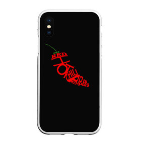 Чехол для iPhone XS Max матовый с принтом Red Hot Chili Peppers в Тюмени, Силикон | Область печати: задняя сторона чехла, без боковых панелей | Тематика изображения на принте: музыка | овощ | острый | пеперс | перчик | ред | рок | хот | чили