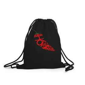 Рюкзак-мешок 3D с принтом Red Hot Chili Peppers в Тюмени, 100% полиэстер | плотность ткани — 200 г/м2, размер — 35 х 45 см; лямки — толстые шнурки, застежка на шнуровке, без карманов и подкладки | музыка | овощ | острый | пеперс | перчик | ред | рок | хот | чили