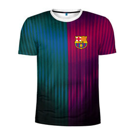 Мужская футболка 3D спортивная с принтом FC Barcelona 2018 abstract в Тюмени, 100% полиэстер с улучшенными характеристиками | приталенный силуэт, круглая горловина, широкие плечи, сужается к линии бедра | Тематика изображения на принте: fc | fc barcelona | fcb | fly emirates | ronaldo | абстракция | барселона | геометрия | зож | клуб | линии | месси | модные | мяч | реал мадрид | спорт | спортивные | тренды | футбол | футбольный клуб | эмблема