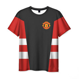 Мужская футболка 3D с принтом Manchester United Vintage 2018 в Тюмени, 100% полиэфир | прямой крой, круглый вырез горловины, длина до линии бедер | Тематика изображения на принте: emirates | fc | manchester united | абстракция | геометрия | зож | клуб | линии | манчестер юнайтед | модные | мяч | россии | спорт | спортивные | стиль | тренды | футбол | футбольный клуб | экстрим | эмблема