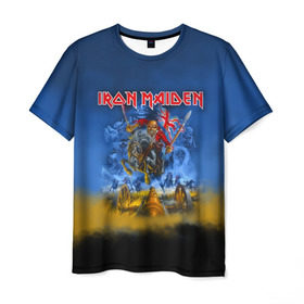 Мужская футболка 3D с принтом Iron Maiden в Тюмени, 100% полиэфир | прямой крой, круглый вырез горловины, длина до линии бедер | iron maiden | адриан смит | айрон мейден | гроза | группа | дэйв мюррей | железная дева | ирон майден | метал | мрачный | музыка | песни | рок | стив харрис | тяжелый | флаг | хеви | хевиметал