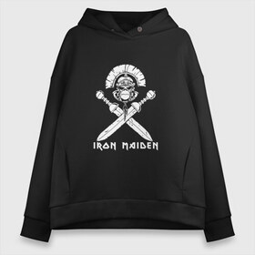 Женское худи Oversize хлопок с принтом Iron Maiden в Тюмени, френч-терри — 70% хлопок, 30% полиэстер. Мягкий теплый начес внутри —100% хлопок | боковые карманы, эластичные манжеты и нижняя кромка, капюшон на магнитной кнопке | iron maiden | адриан смит | айрон мейден | гроза | группа | дэйв мюррей | железная дева | ирон майден | метал | меч | мрачный | музыка | песни | рок | стив харрис | тяжелый | хеви | хевиметал