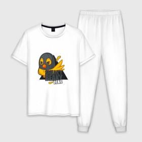 Мужская пижама хлопок с принтом CS:GO Sneaky Beaky Like в Тюмени, 100% хлопок | брюки и футболка прямого кроя, без карманов, на брюках мягкая резинка на поясе и по низу штанин
 | cs:go sneaky beaky like