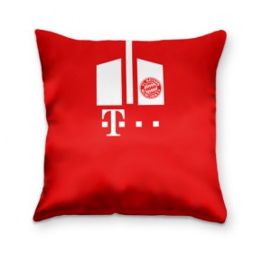 Подушка 3D с принтом FC Bayern 2018 Original #6 в Тюмени, наволочка – 100% полиэстер, наполнитель – холлофайбер (легкий наполнитель, не вызывает аллергию). | состоит из подушки и наволочки. Наволочка на молнии, легко снимается для стирки | 