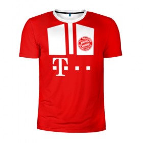 Мужская футболка 3D спортивная с принтом FC Bayern 2018 Original #6 в Тюмени, 100% полиэстер с улучшенными характеристиками | приталенный силуэт, круглая горловина, широкие плечи, сужается к линии бедра | 
