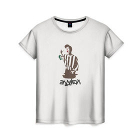Женская футболка 3D с принтом Элджей в Тюмени, 100% полиэфир ( синтетическое хлопкоподобное полотно) | прямой крой, круглый вырез горловины, длина до линии бедер | sayonaraboy | розовое вино | элджей