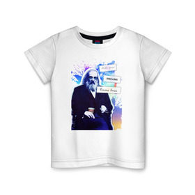 Детская футболка хлопок с принтом Менделеев (Химия – Просто) в Тюмени, 100% хлопок | круглый вырез горловины, полуприлегающий силуэт, длина до линии бедер | блоггер | менделеев | наука | химия | химия   просто