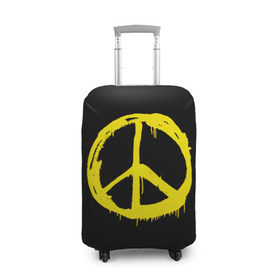 Чехол для чемодана 3D с принтом Peace в Тюмени, 86% полиэфир, 14% спандекс | двустороннее нанесение принта, прорези для ручек и колес | peace | vppdgryphon | арт | краска | мирный | миролюбивый | пацифик | прикольные | хиппи | цветные