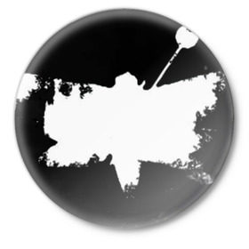 Значок с принтом Poets of the Fall в Тюмени,  металл | круглая форма, металлическая застежка в виде булавки | Тематика изображения на принте: 