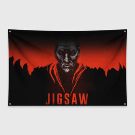 Флаг-баннер с принтом Джон Крамер в Тюмени, 100% полиэстер | размер 67 х 109 см, плотность ткани — 95 г/м2; по краям флага есть четыре люверса для крепления | jigsaw | джон крамер | триллер