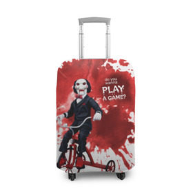 Чехол для чемодана 3D с принтом Billy в Тюмени, 86% полиэфир, 14% спандекс | двустороннее нанесение принта, прорези для ручек и колес | jigsaw | джон крамер | триллер