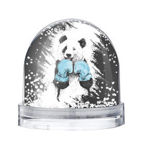 Снежный шар с принтом Панда боксер в Тюмени, Пластик | Изображение внутри шара печатается на глянцевой фотобумаге с двух сторон | бокс | боксер | панда | панда боксер | спорт
