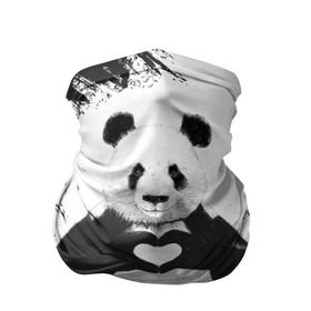 Бандана-труба 3D с принтом Panda love в Тюмени, 100% полиэстер, ткань с особыми свойствами — Activecool | плотность 150‒180 г/м2; хорошо тянется, но сохраняет форму | Тематика изображения на принте: 14 февраля | love | panda | panda love | день святого валентина | любовь | панда