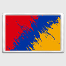 Магнит 45*70 с принтом Флаг Армении в Тюмени, Пластик | Размер: 78*52 мм; Размер печати: 70*45 | армения | флаг | флаг армении