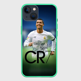 Чехол для iPhone 13 с принтом Криштиану Роналду 3 в Тюмени,  |  | cristiano ronaldo | fifa | madrid | portugal | real | respect | uefa | автограф | игрок | криштиану | лучший | мадрид | мира | португалия | реал | роналду | сборная | футбол