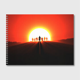 Альбом для рисования с принтом Sun в Тюмени, 100% бумага
 | матовая бумага, плотность 200 мг. | red dead redemption | red dead redemption 2 | дикий запад | ковбои