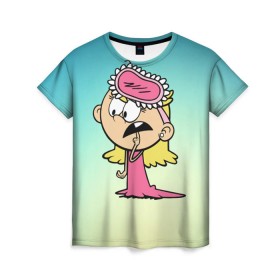 Женская футболка 3D с принтом Мой шумный дом в Тюмени, 100% полиэфир ( синтетическое хлопкоподобное полотно) | прямой крой, круглый вырез горловины, длина до линии бедер | the loud house | мой шумный дом