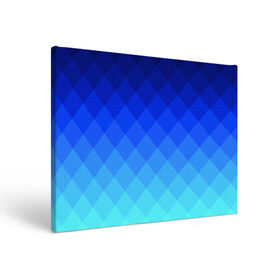 Холст прямоугольный с принтом Blue geometria в Тюмени, 100% ПВХ |  | blue | geometria | абстракция | бирюза | бирюзовый | геометрия | куб | синий