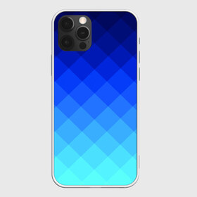 Чехол для iPhone 12 Pro Max с принтом Blue geometria в Тюмени, Силикон |  | Тематика изображения на принте: blue | geometria | абстракция | бирюза | бирюзовый | геометрия | куб | синий