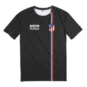 Мужская футболка 3D с принтом Atletico Madrid Original #4 в Тюмени, 100% полиэфир | прямой крой, круглый вырез горловины, длина до линии бедер | атлетико мадрид | эмблема