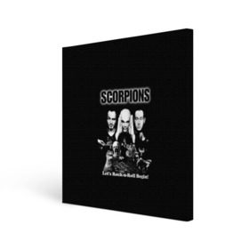 Холст квадратный с принтом Группа Scorpions в Тюмени, 100% ПВХ |  | scorpions | группа | скорпионс | хард | хардрок