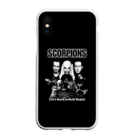 Чехол для iPhone XS Max матовый с принтом Группа Scorpions в Тюмени, Силикон | Область печати: задняя сторона чехла, без боковых панелей | scorpions | группа | скорпионс | хард | хардрок