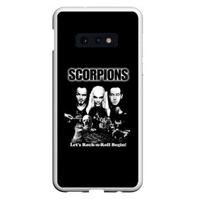 Чехол для Samsung S10E с принтом Группа Scorpions в Тюмени, Силикон | Область печати: задняя сторона чехла, без боковых панелей | scorpions | группа | скорпионс | хард | хардрок