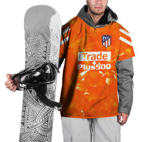 Накидка на куртку 3D с принтом Atletico Madrid Original #5 в Тюмени, 100% полиэстер |  | Тематика изображения на принте: атлетико мадрид | полосы | эмблема