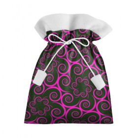 Подарочный 3D мешок с принтом Розовые цветы в Тюмени, 100% полиэстер | Размер: 29*39 см | Тематика изображения на принте: pink | кружева | лепестки | розовый | спираль | узор | фрактал | цветки | цветок | цветы
