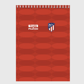 Скетчбук с принтом Atletico Madrid Original #10 в Тюмени, 100% бумага
 | 48 листов, плотность листов — 100 г/м2, плотность картонной обложки — 250 г/м2. Листы скреплены сверху удобной пружинной спиралью | атлетико мадрид | эмблема