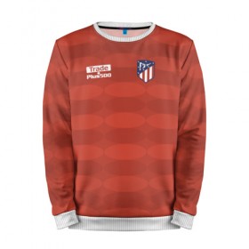 Мужской свитшот 3D с принтом Atletico Madrid Original #10 в Тюмени, 100% полиэстер с мягким внутренним слоем | круглый вырез горловины, мягкая резинка на манжетах и поясе, свободная посадка по фигуре | Тематика изображения на принте: атлетико мадрид | эмблема