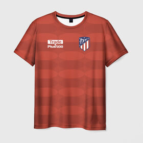 Мужская футболка 3D с принтом Atletico Madrid Original #10 в Тюмени, 100% полиэфир | прямой крой, круглый вырез горловины, длина до линии бедер | атлетико мадрид | эмблема