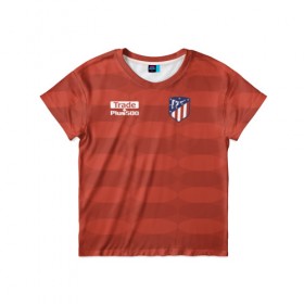 Детская футболка 3D с принтом Atletico Madrid Original #10 в Тюмени, 100% гипоаллергенный полиэфир | прямой крой, круглый вырез горловины, длина до линии бедер, чуть спущенное плечо, ткань немного тянется | Тематика изображения на принте: атлетико мадрид | эмблема