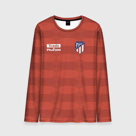 Мужской лонгслив 3D с принтом Atletico Madrid Original #10 в Тюмени, 100% полиэстер | длинные рукава, круглый вырез горловины, полуприлегающий силуэт | атлетико мадрид | эмблема