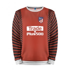 Мужской свитшот 3D с принтом Atletico Madrid Original #12 в Тюмени, 100% полиэстер с мягким внутренним слоем | круглый вырез горловины, мягкая резинка на манжетах и поясе, свободная посадка по фигуре | Тематика изображения на принте: 