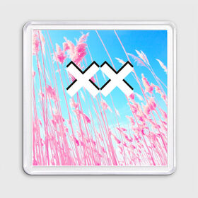 Магнит 55*55 с принтом The XX Pink в Тюмени, Пластик | Размер: 65*65 мм; Размер печати: 55*55 мм | 