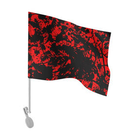 Флаг для автомобиля с принтом Красные краски в Тюмени, 100% полиэстер | Размер: 30*21 см | abstraction | абстракция красок | брызги красок | краска | красные краски | потертость красок | разводы красок | черно белый