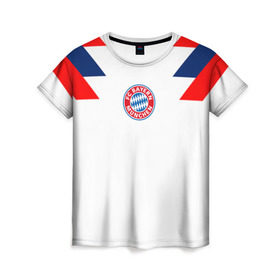 Женская футболка 3D с принтом Bayern Munchen - FC Bayern в Тюмени, 100% полиэфир ( синтетическое хлопкоподобное полотно) | прямой крой, круглый вырез горловины, длина до линии бедер | 0x000000123 | bayern munchen | black | fcb | football | premium | бавария мюнхен | футбол | чёрный