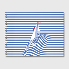 Альбом для рисования с принтом Яхта в Тюмени, 100% бумага
 | матовая бумага, плотность 200 мг. | flag | joke | prank | sail | sea | stripes | water | waves | yacht vest | вода | волны | море | парус | полосы | прикол | тельняшка | флаг | шутка | яхта