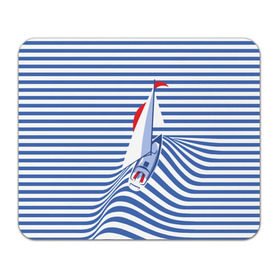 Коврик прямоугольный с принтом Яхта в Тюмени, натуральный каучук | размер 230 х 185 мм; запечатка лицевой стороны | Тематика изображения на принте: flag | joke | prank | sail | sea | stripes | water | waves | yacht vest | вода | волны | море | парус | полосы | прикол | тельняшка | флаг | шутка | яхта