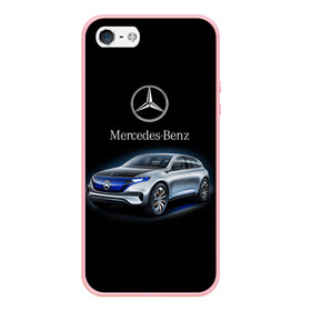 Чехол для iPhone 5/5S матовый с принтом Mercedes-Benz в Тюмени, Силикон | Область печати: задняя сторона чехла, без боковых панелей | kомпания производитель легковых автомобилей премиального класса | немецкое качество