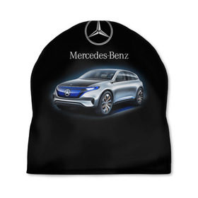 Шапка 3D с принтом Mercedes-Benz в Тюмени, 100% полиэстер | универсальный размер, печать по всей поверхности изделия | Тематика изображения на принте: kомпания производитель легковых автомобилей премиального класса | немецкое качество