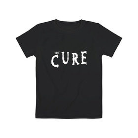 Детская футболка хлопок с принтом The Cure в Тюмени, 100% хлопок | круглый вырез горловины, полуприлегающий силуэт, длина до линии бедер | cure | британия | группы | музыка | надпись | роберт смит | роджер одоннелл | рок | саймон гэллап