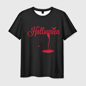 Мужская футболка 3D с принтом Кровавый хэллоуин в Тюмени, 100% полиэфир | прямой крой, круглый вырез горловины, длина до линии бедер | 31 октября | halloween | день святых | праздник | праздник мертвых | тыква | хэллоуин